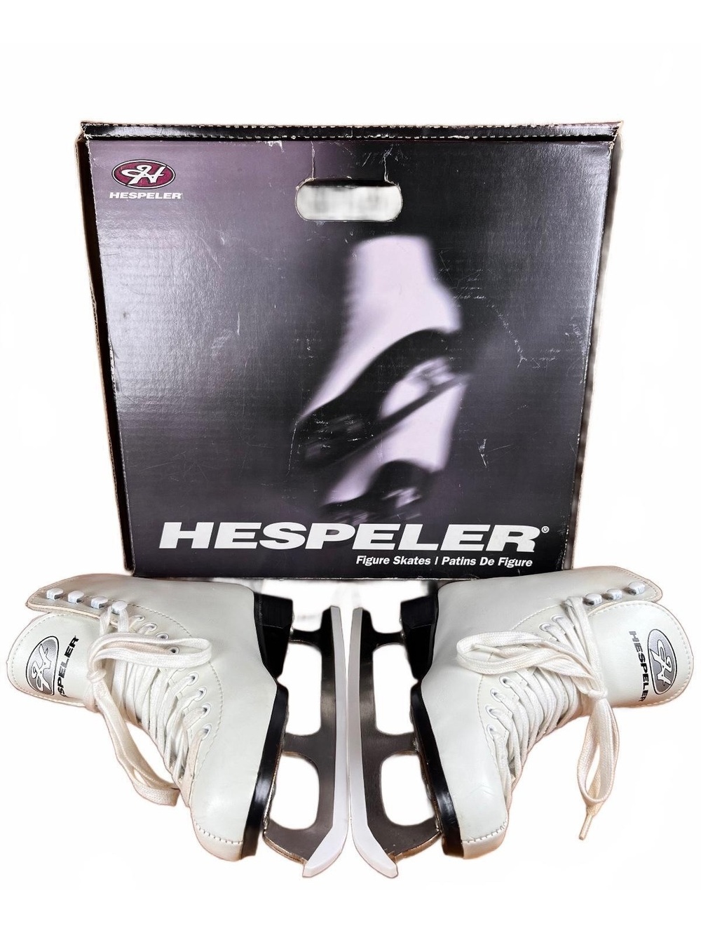 Hespeler Silver Figure Skates Size 6-7 with Original Box